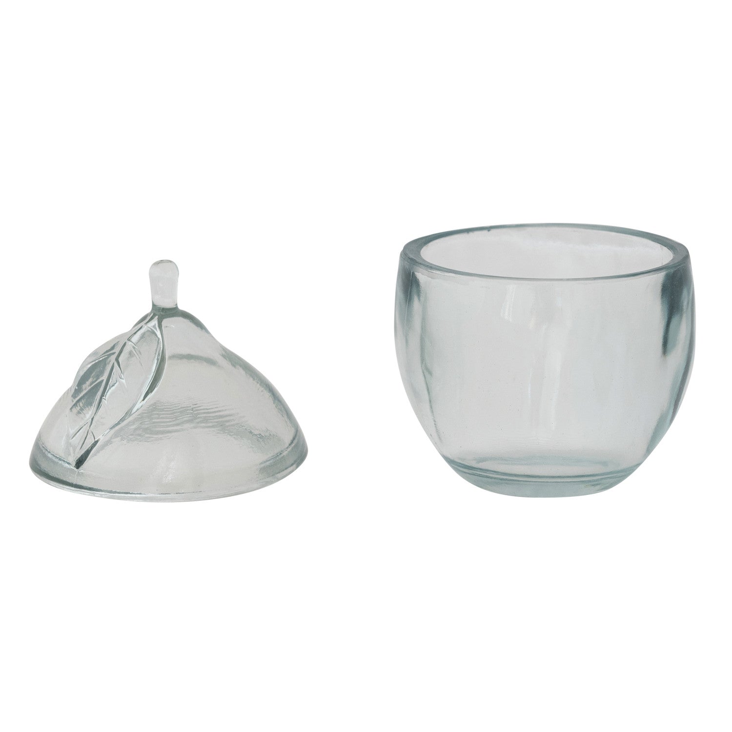 Pressed Glass Lemon Shaped Jar