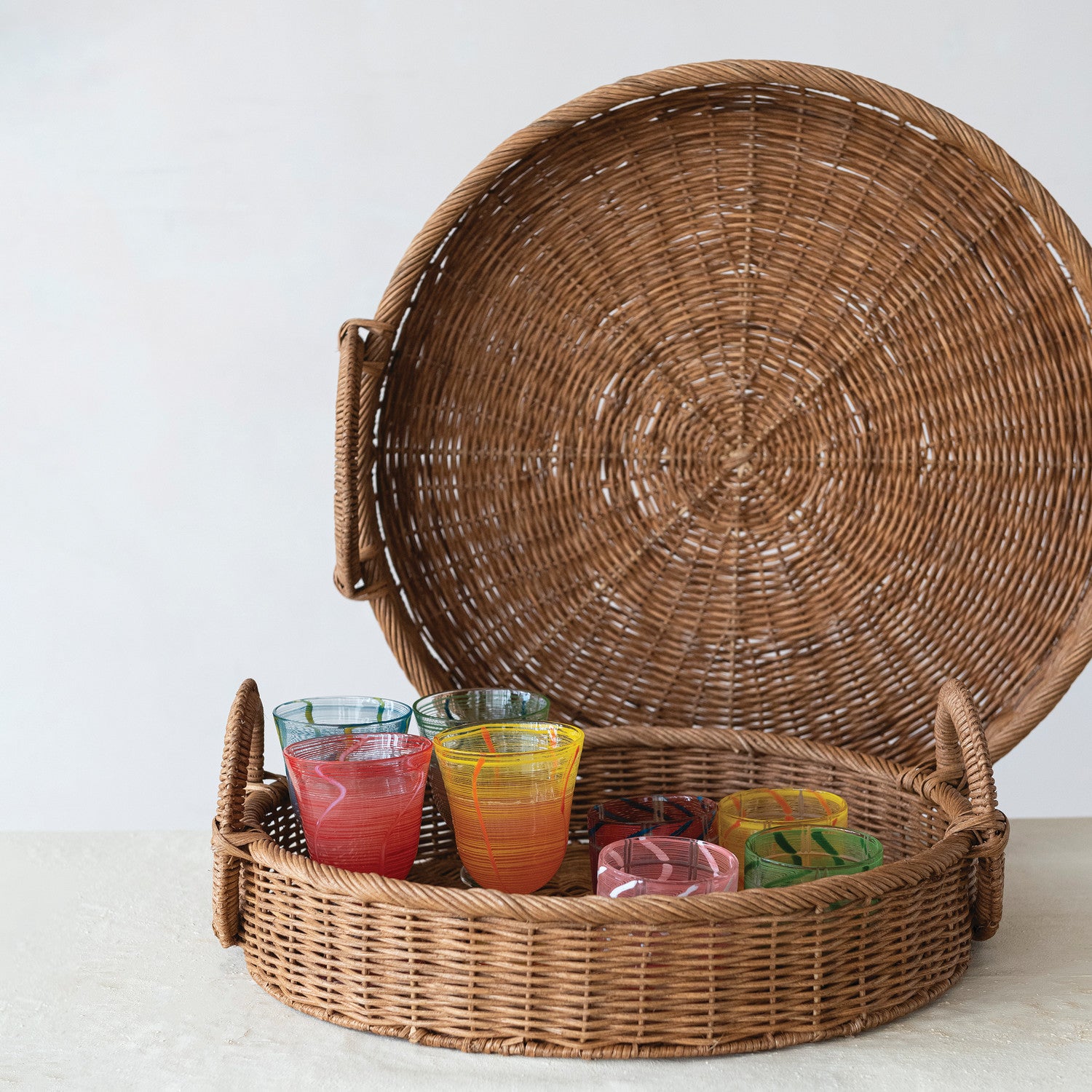 Round Woven Trays