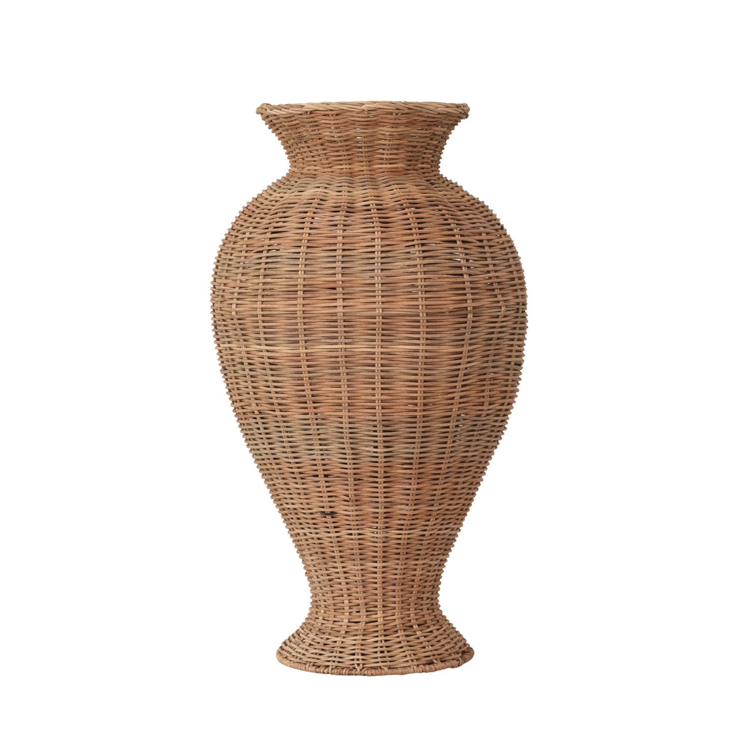 Large Rattan Artisanal Vase
