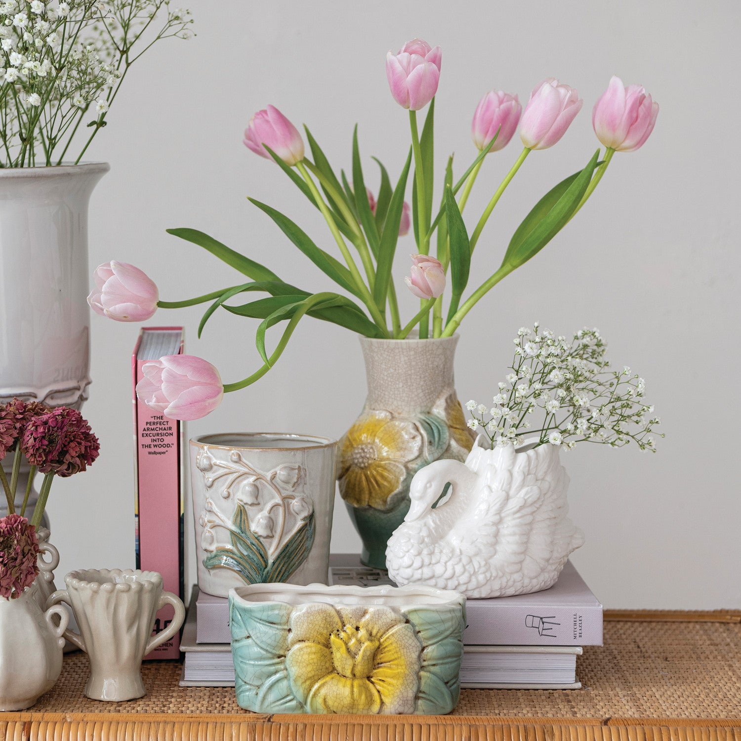 White Swan Shaped Vase