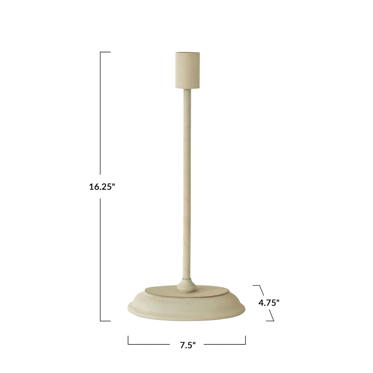 Cream Iron Table Lamp (Shade Not Included)