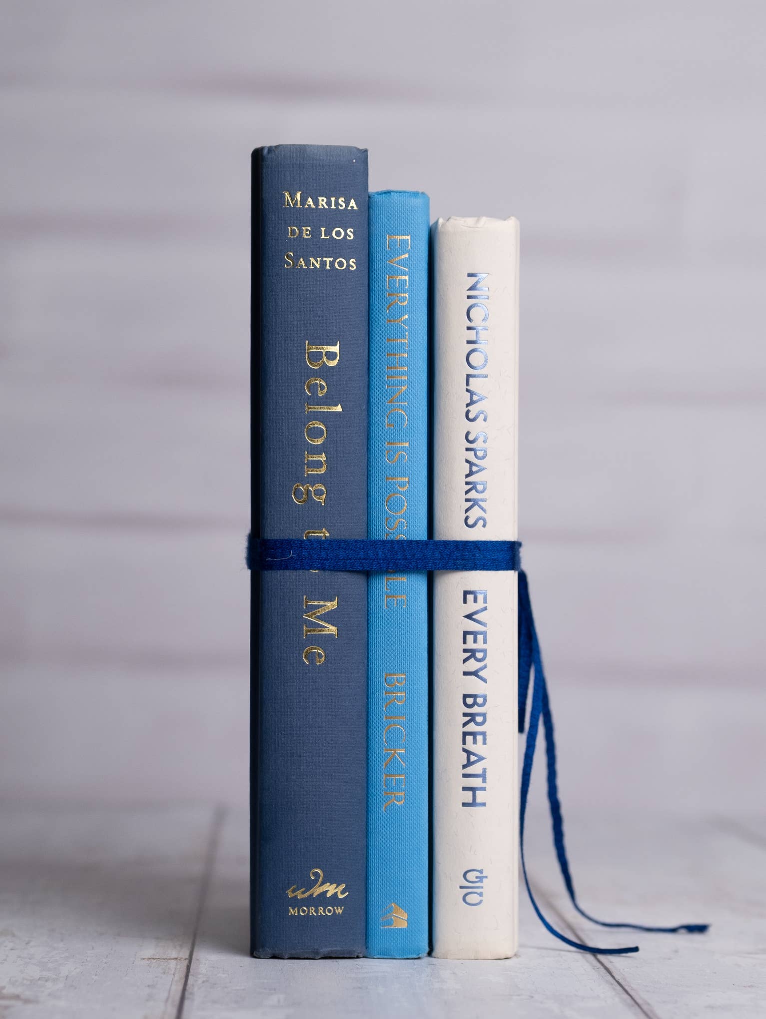Set of 3 Decorative Books - Blue Tones