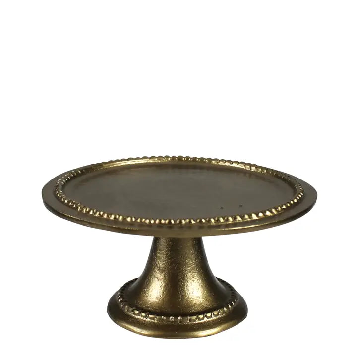 Brass Beaded Cake Stand