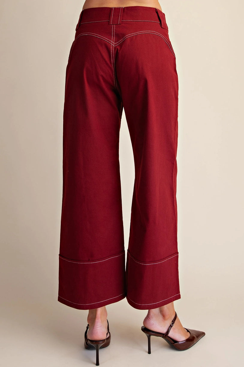 High Rise Stitch Detail Jeans