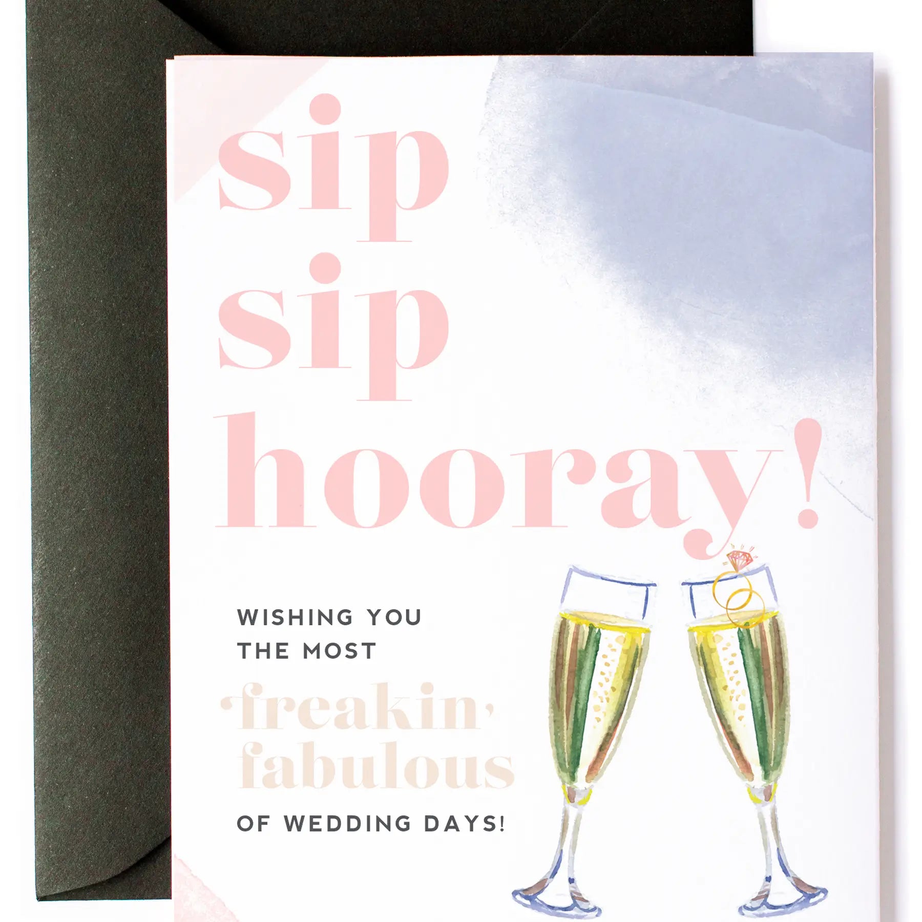 Sip Sip Hooray Wedding Card