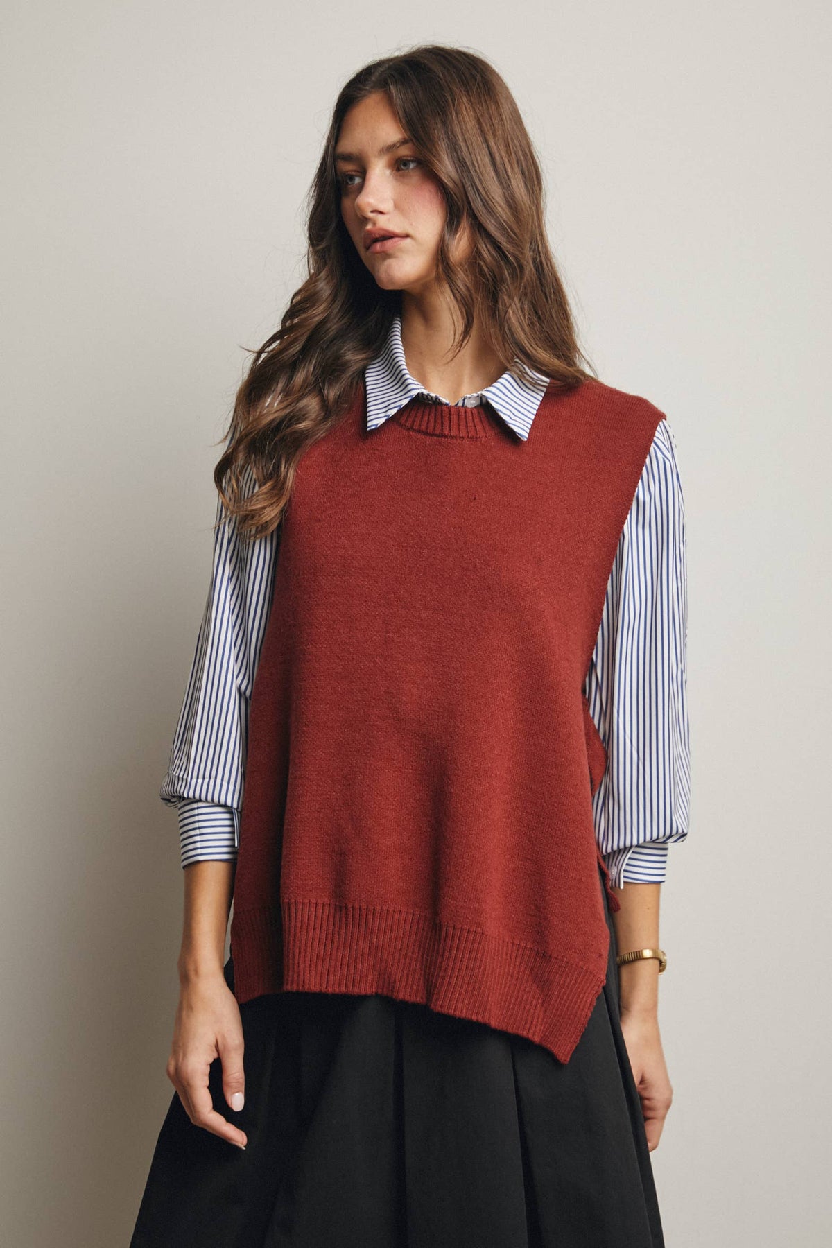 Side Tie Knit Vest