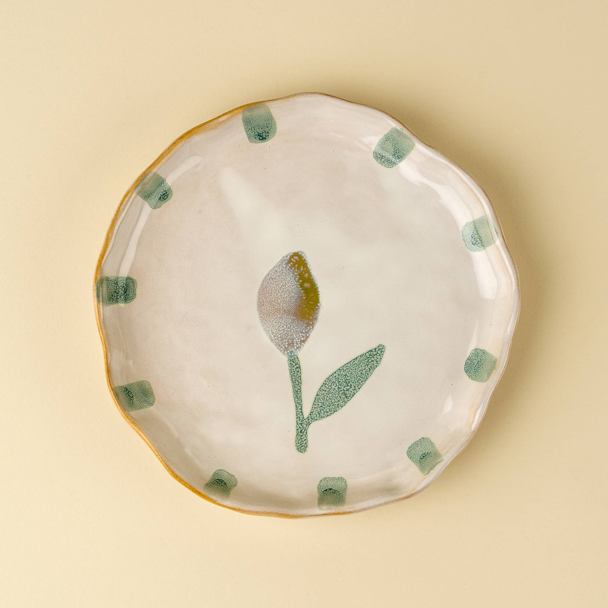 Painted Lemon 8" Plate