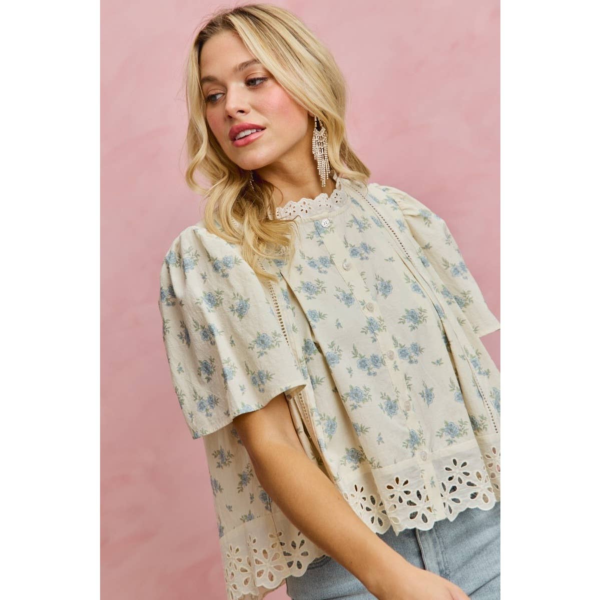 Cosette Lace Trim Top