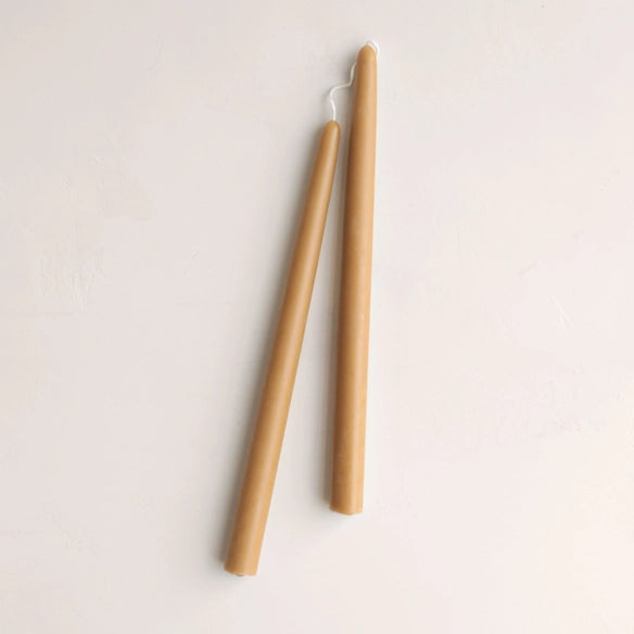 12" Beeswax Taper Candles