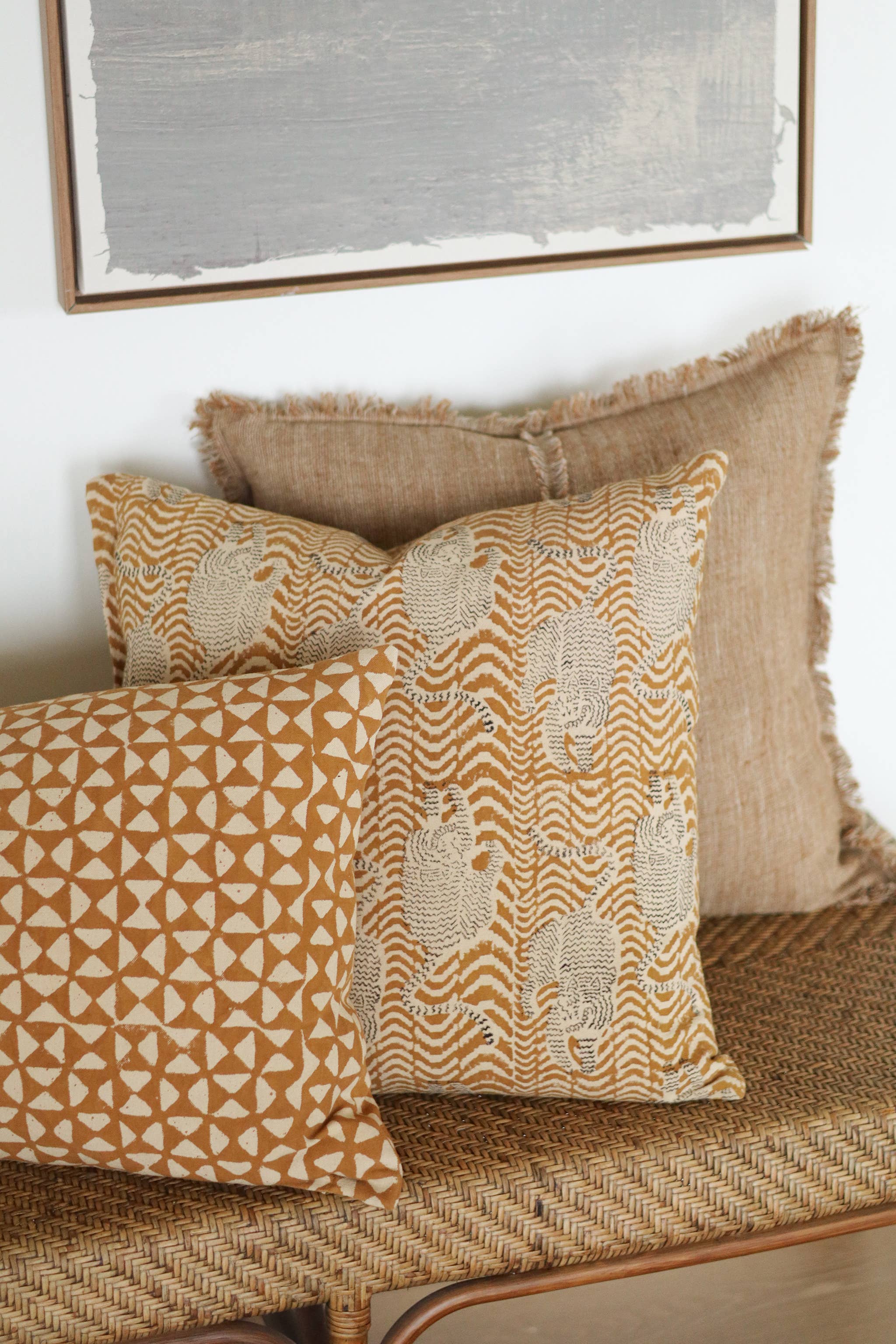 Taiga Block Print Pillow