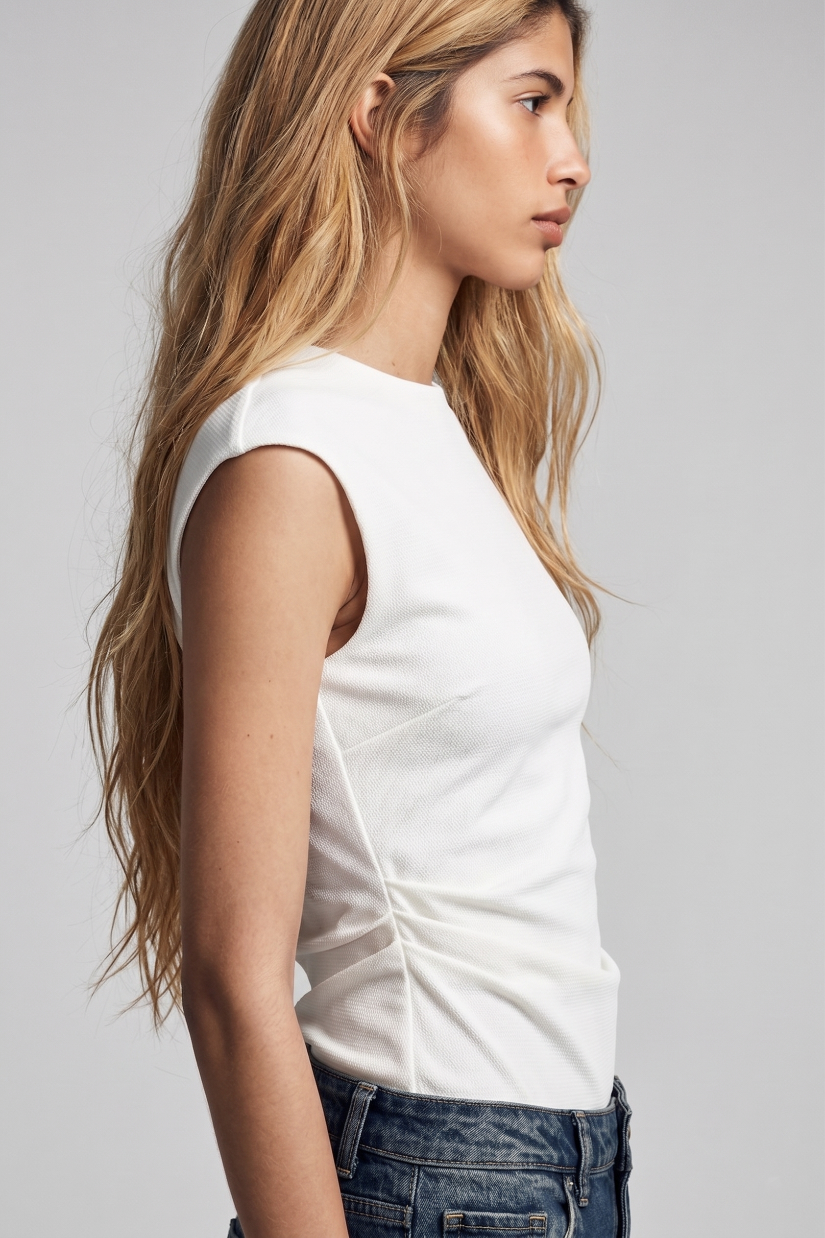 Gathered Side Draped Basic Top