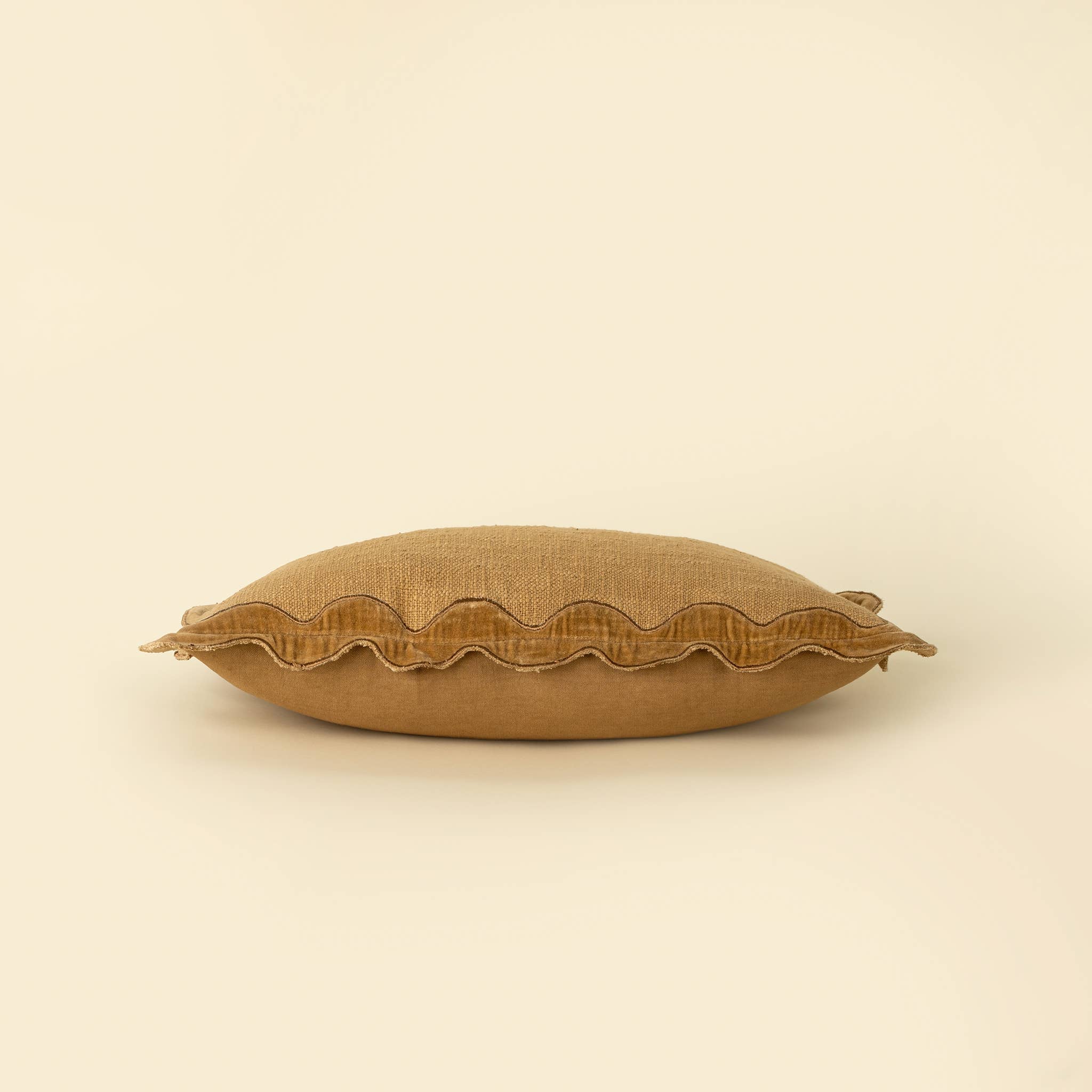 Velvet Scallop Trim Pillow