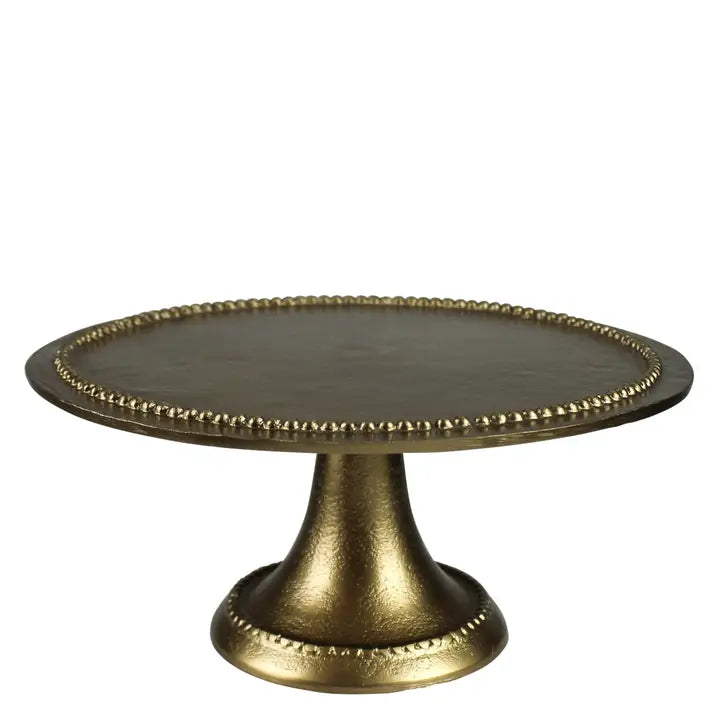 Brass Beaded Cake Stand