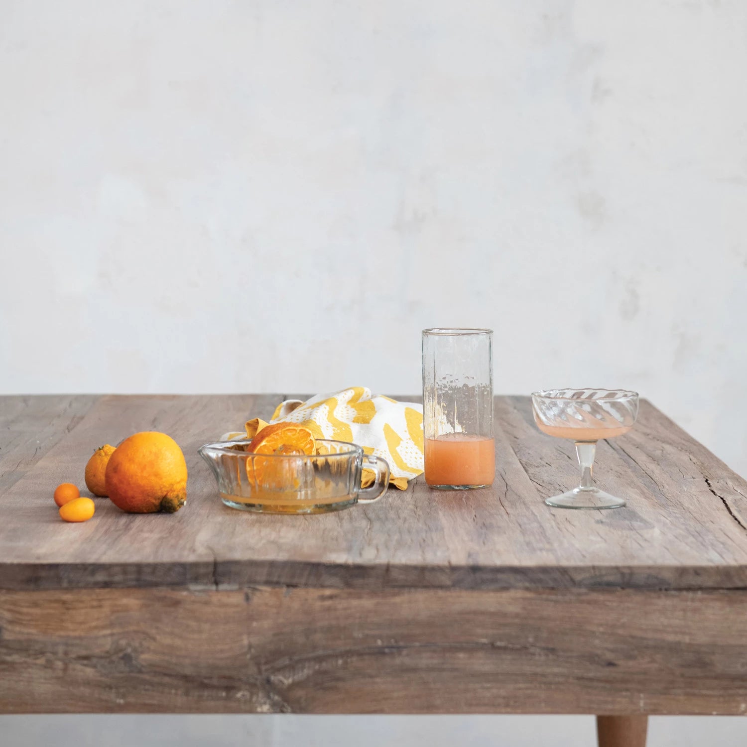 Handblown Twisted Stem Coupe Glass