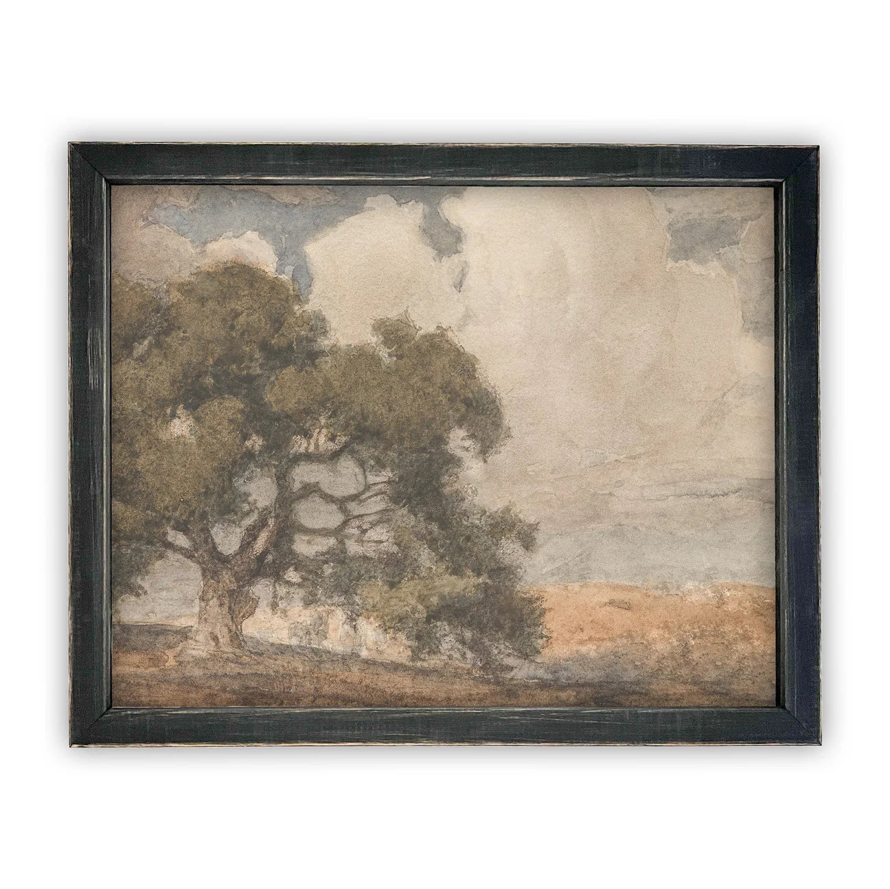 Muted Tree Framed Canvas Art