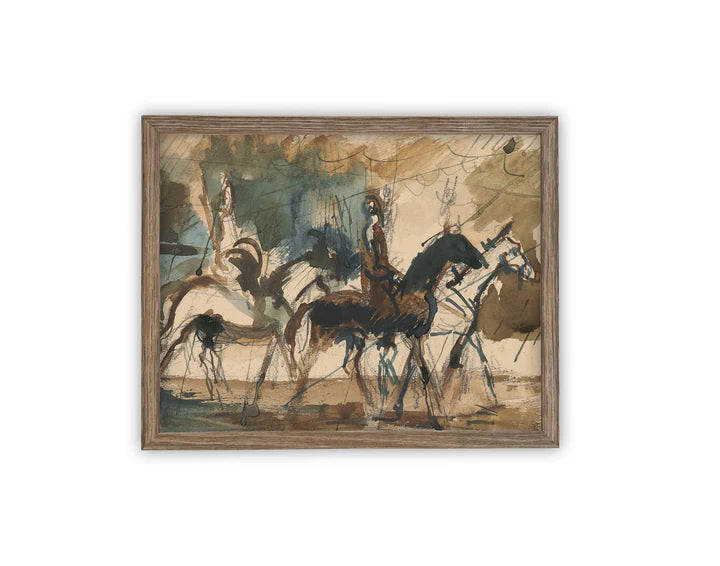 Horse Riders Framed Canvas