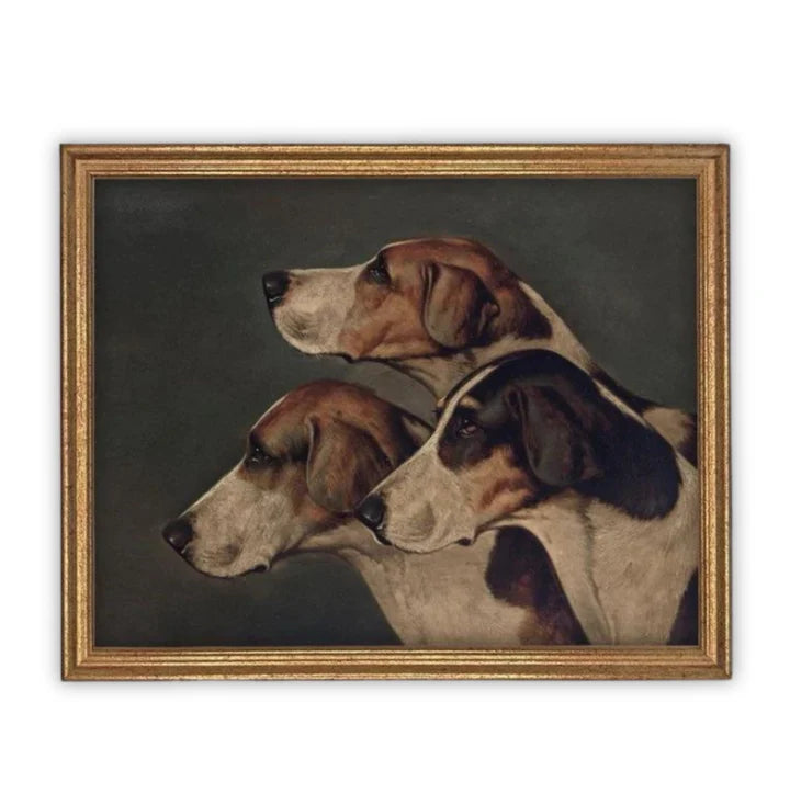 Framed Three Dogs Print