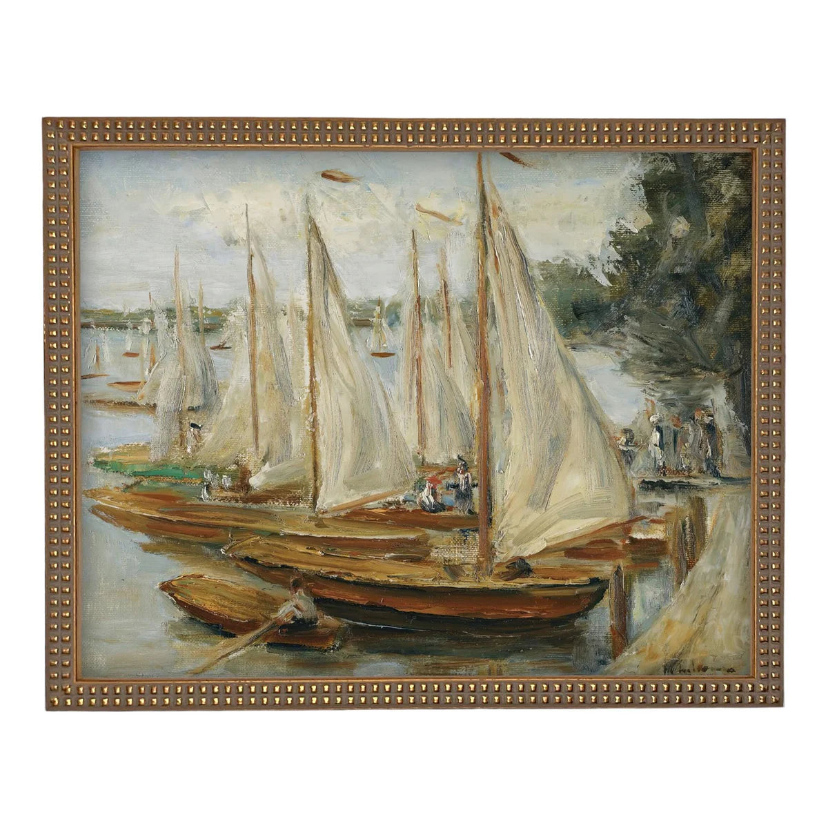 Vintage Sailboats Framed Print