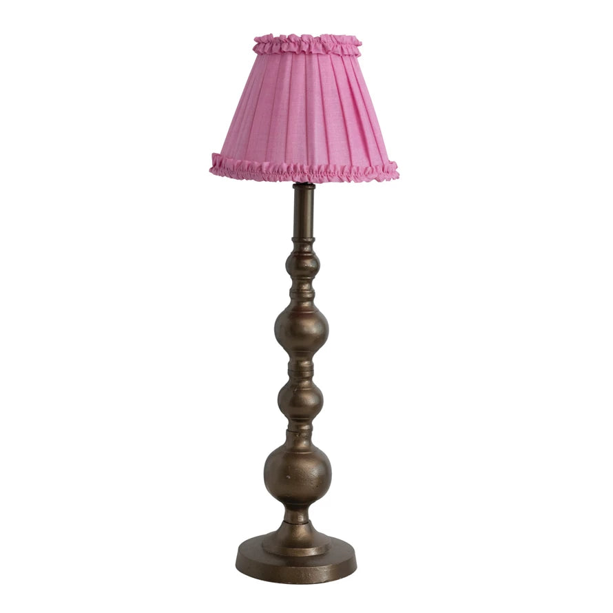 Pink Pleated Table Lamp