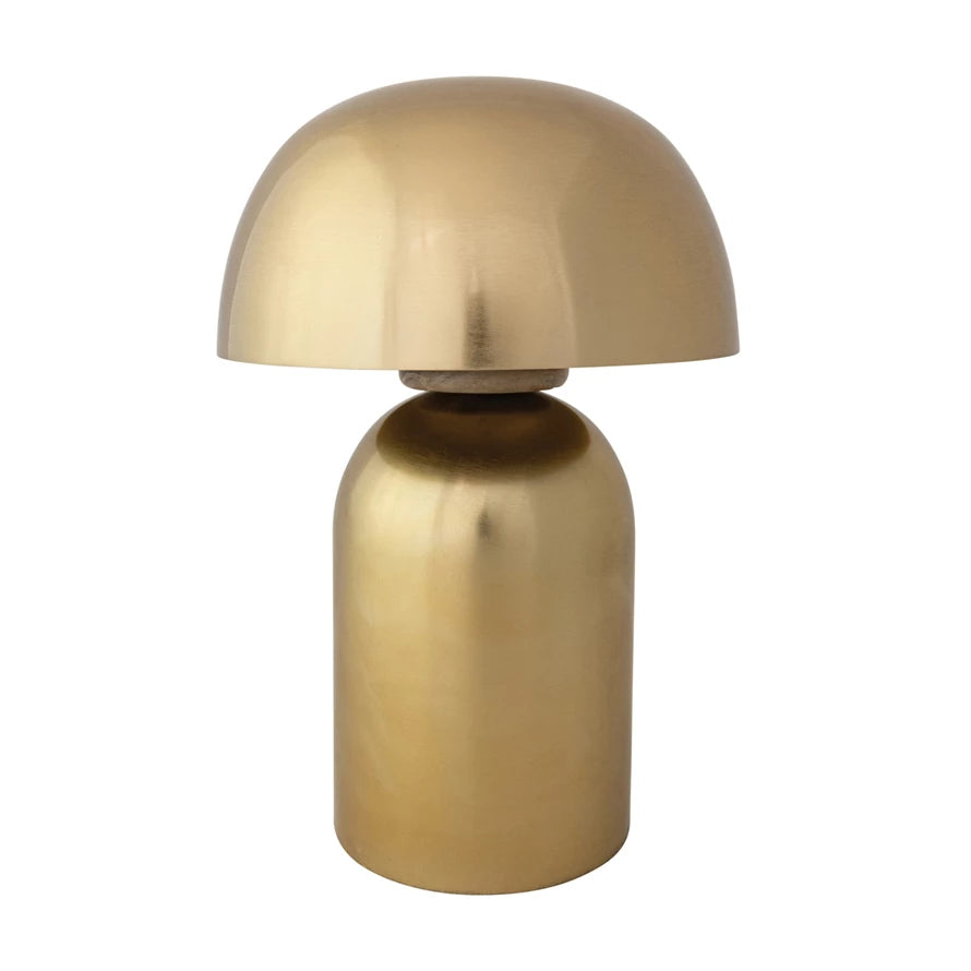 Gold and Mango Wood Lamp