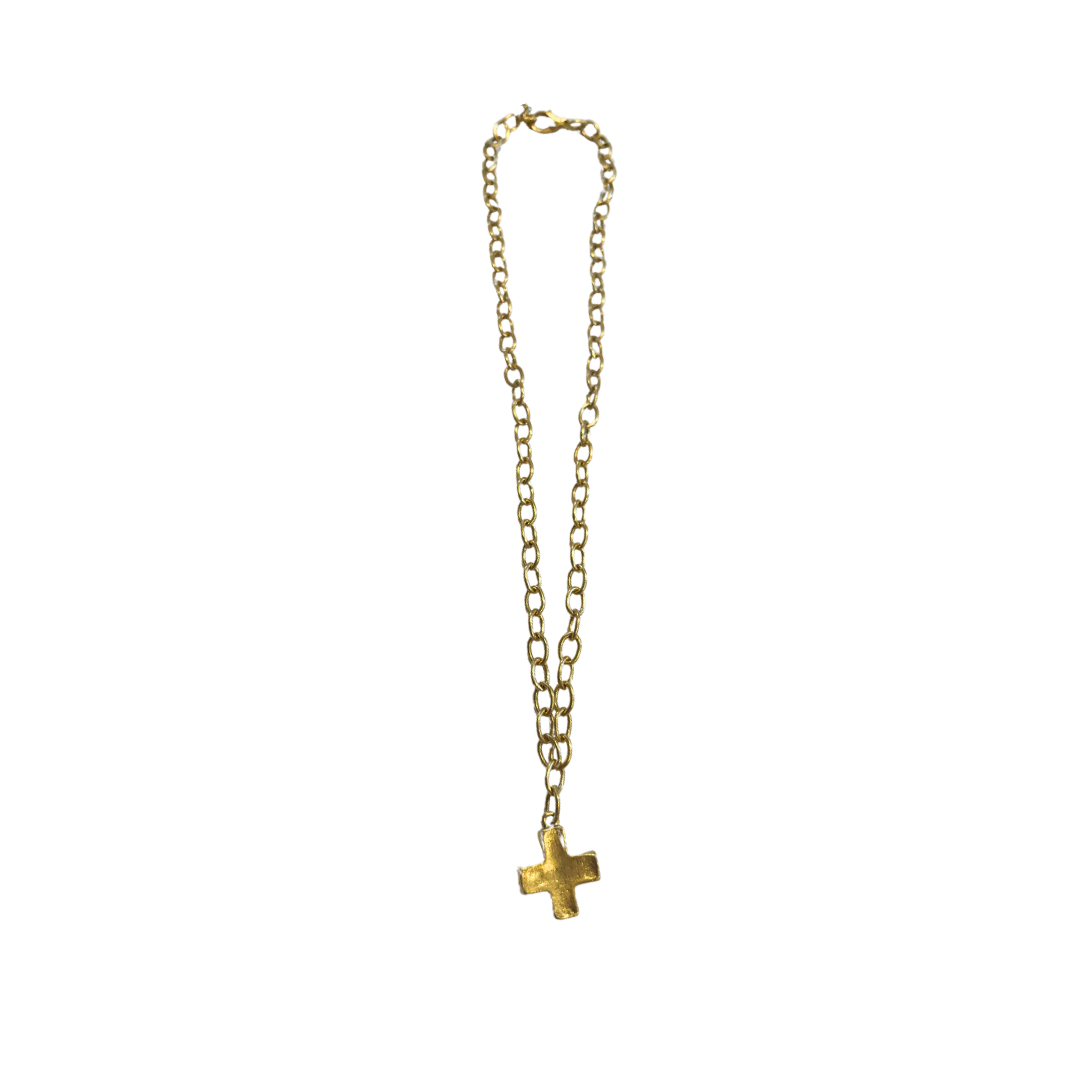 Equal Arm Dark Bead Necklace