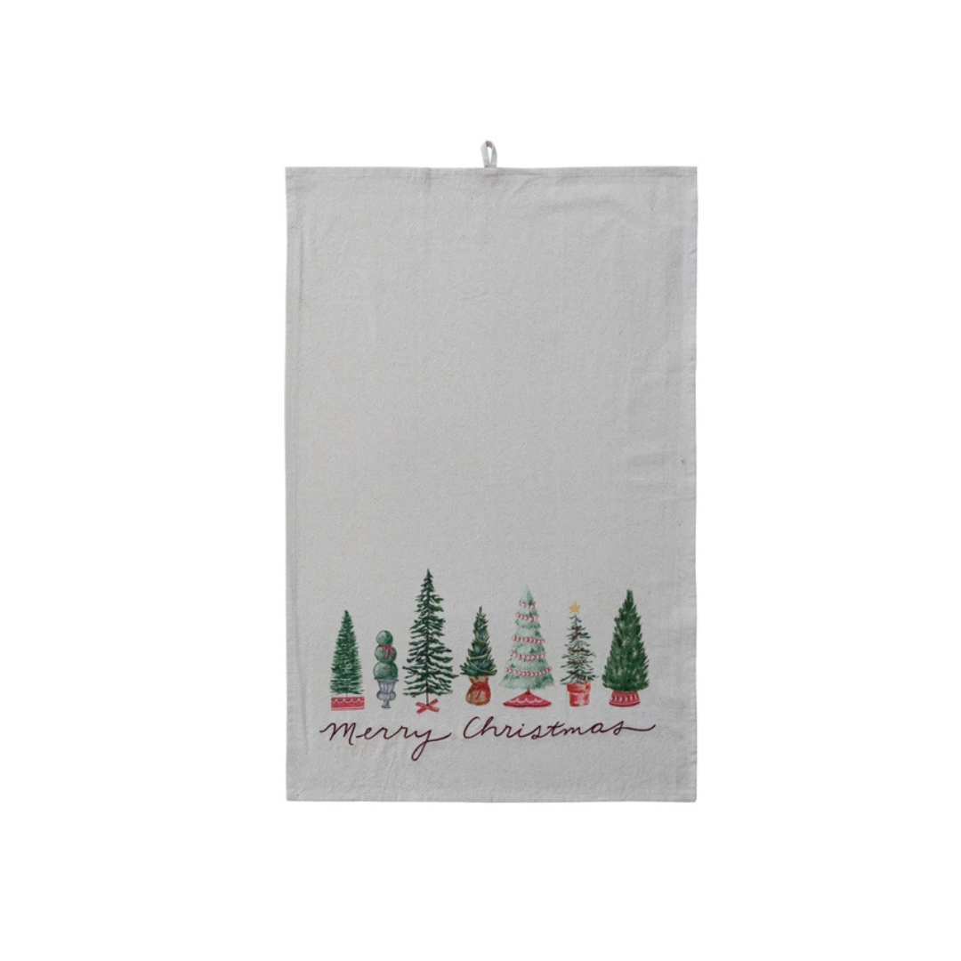 Holiday Trees Tea Towel