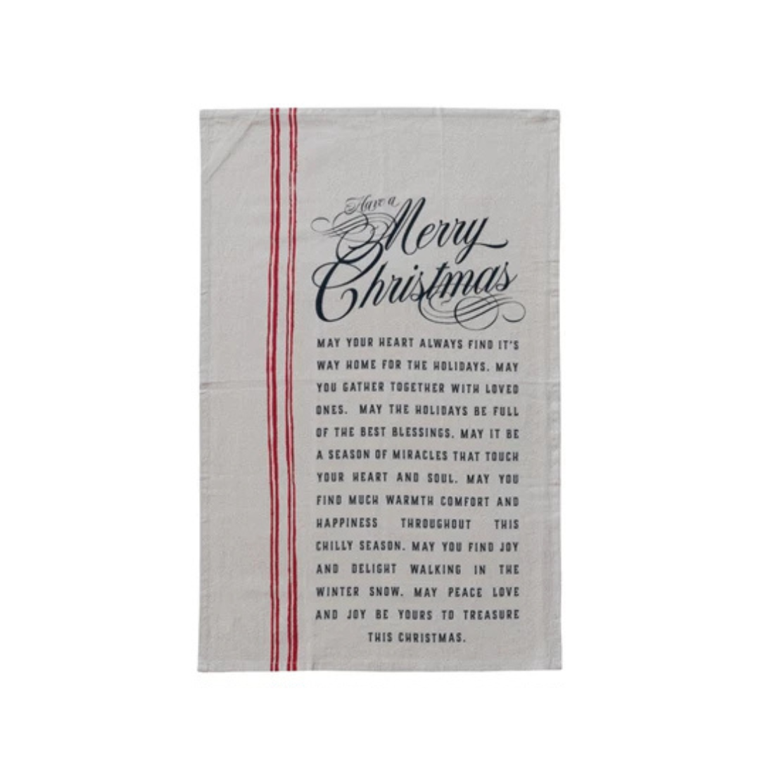 Holiday Script Tea Towels