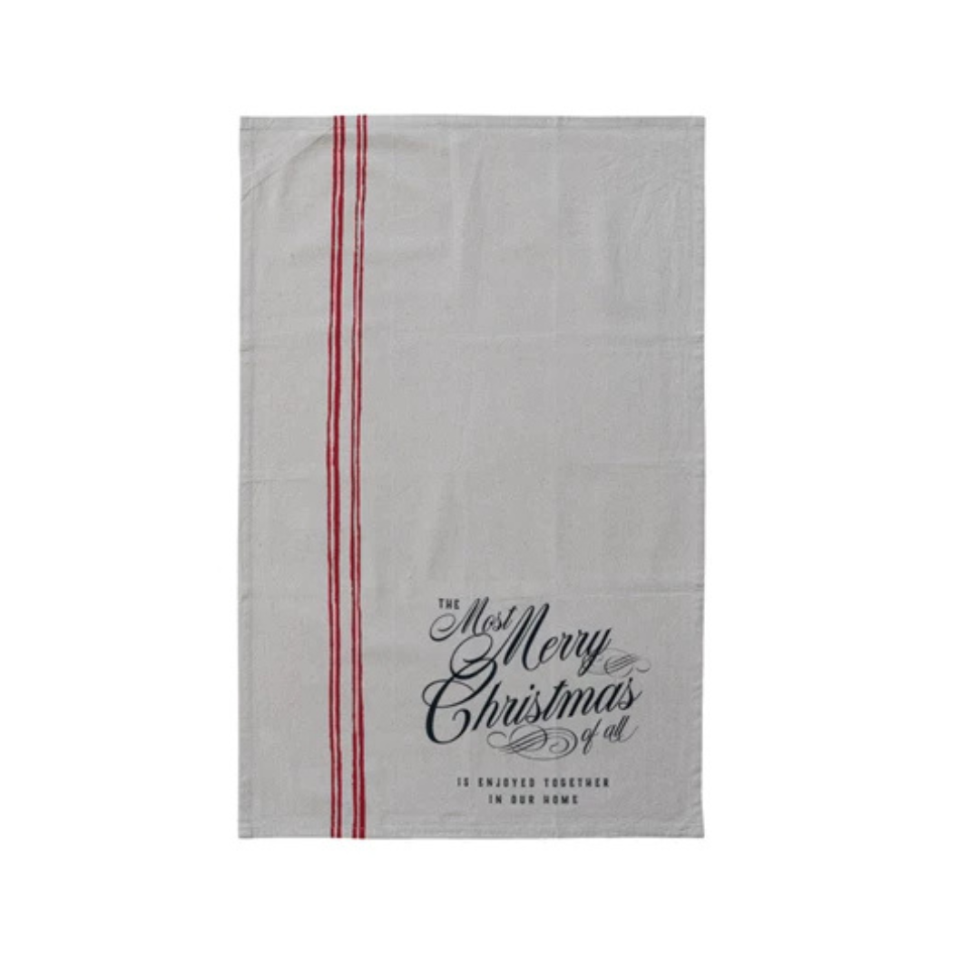 Holiday Script Tea Towels