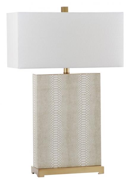Faux Leather Table Lamp