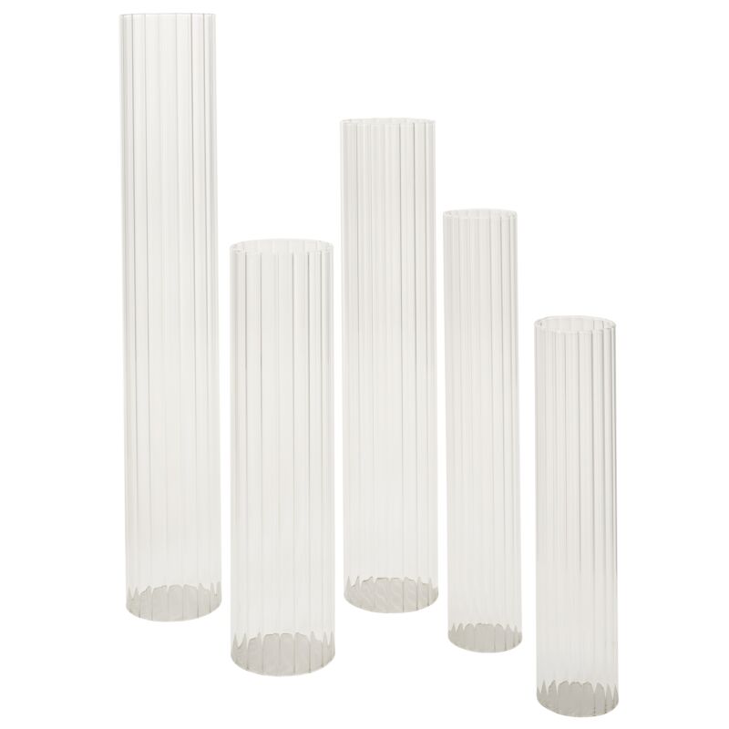 Ribbed Optic Glass Candle Sleeve