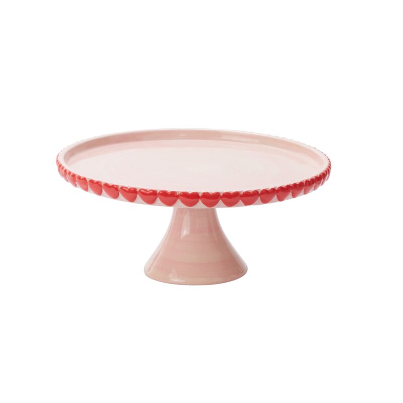 Pink Cake Stand with Hearts