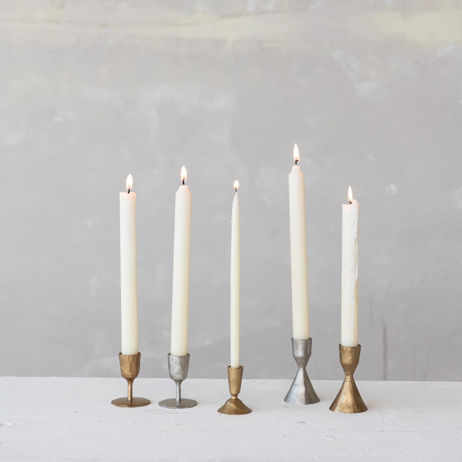 Handforged Gold Cast Iron Taper Holder