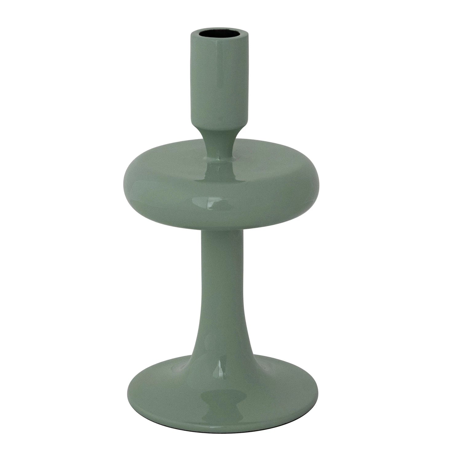 Green Enameled Taper Holder