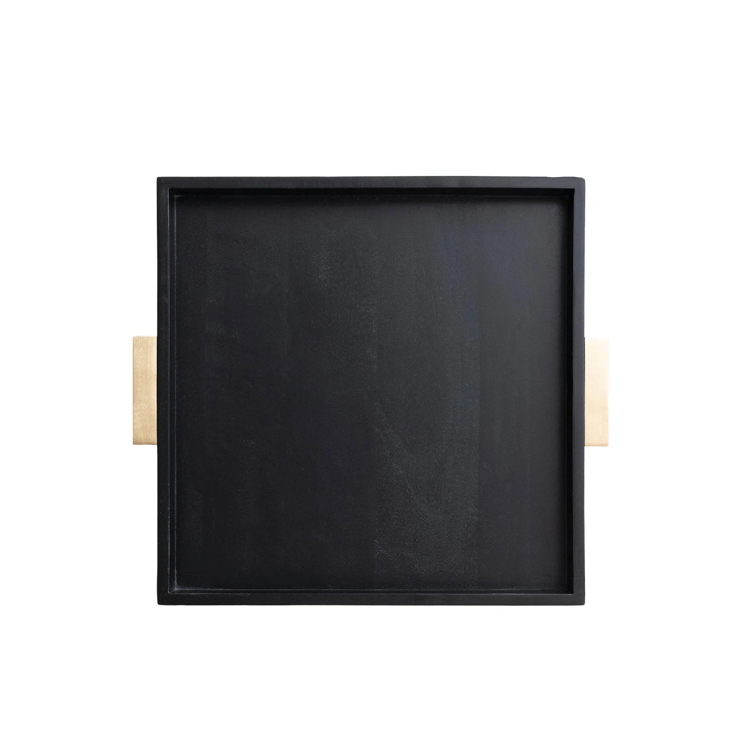 Black Mango Wood Gold Handle Tray