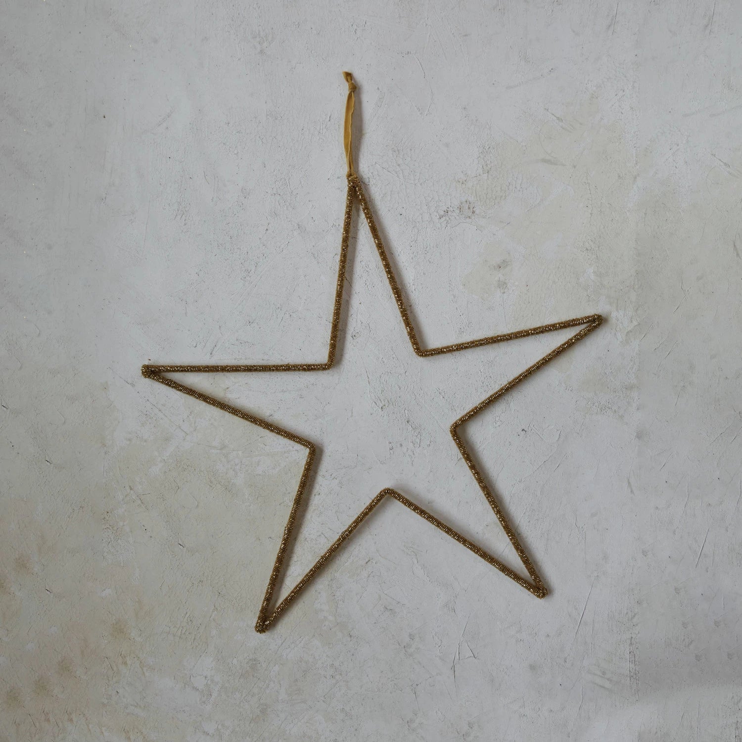 Hanging Metal & Glass Bead Star