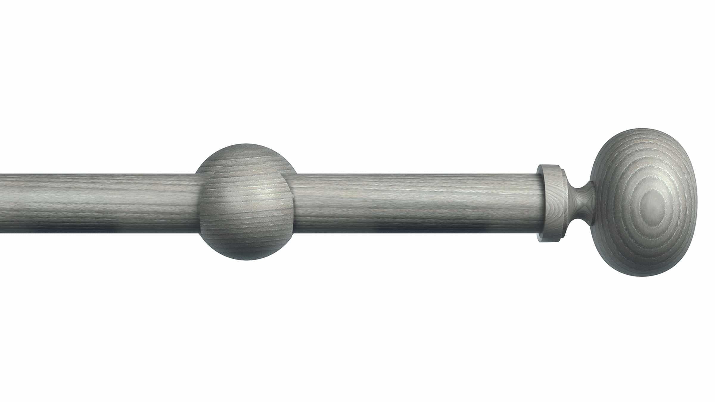 Wood Ball Finial Drapery Rod