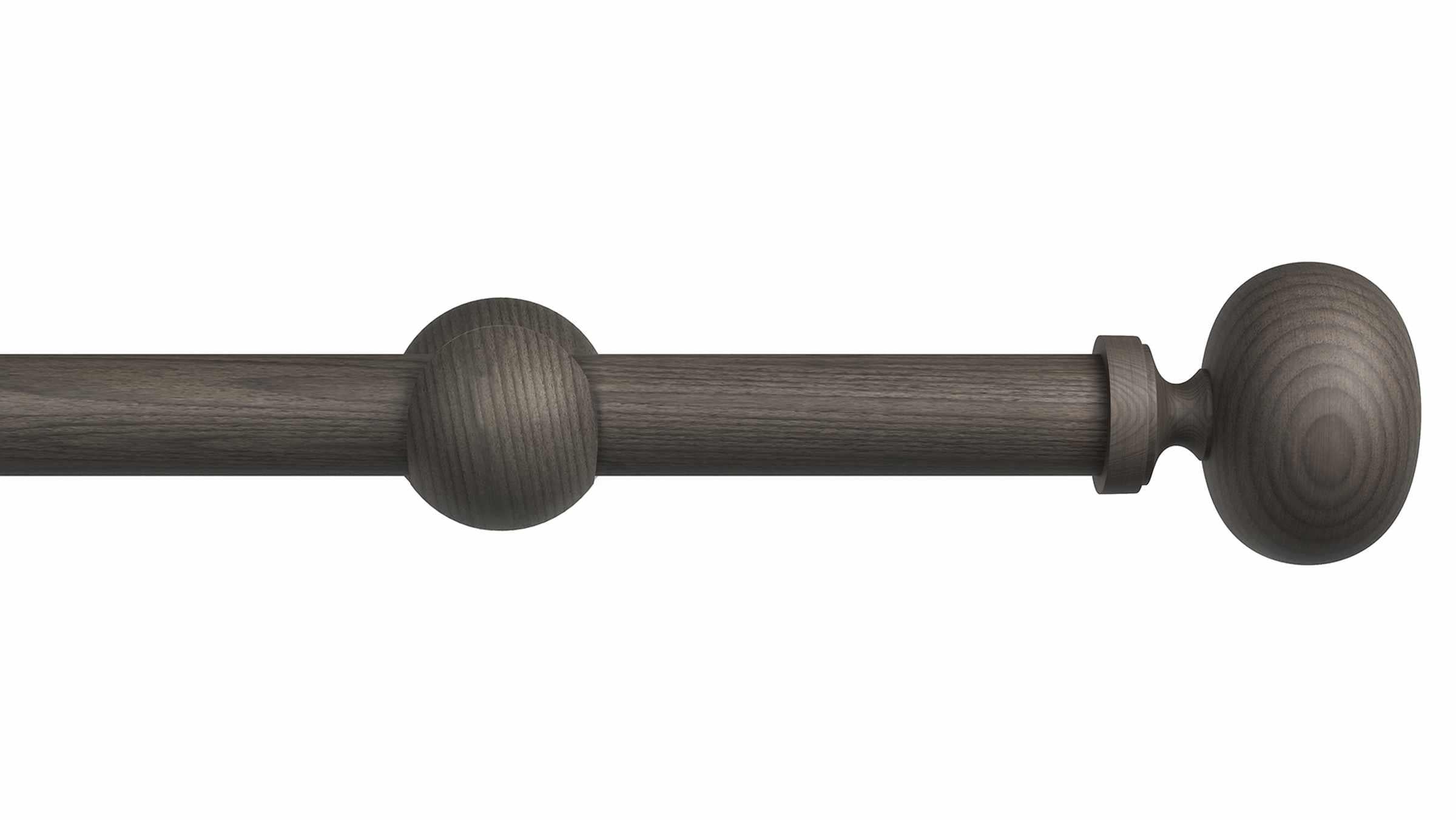 Wood Ball Finial Drapery Rod