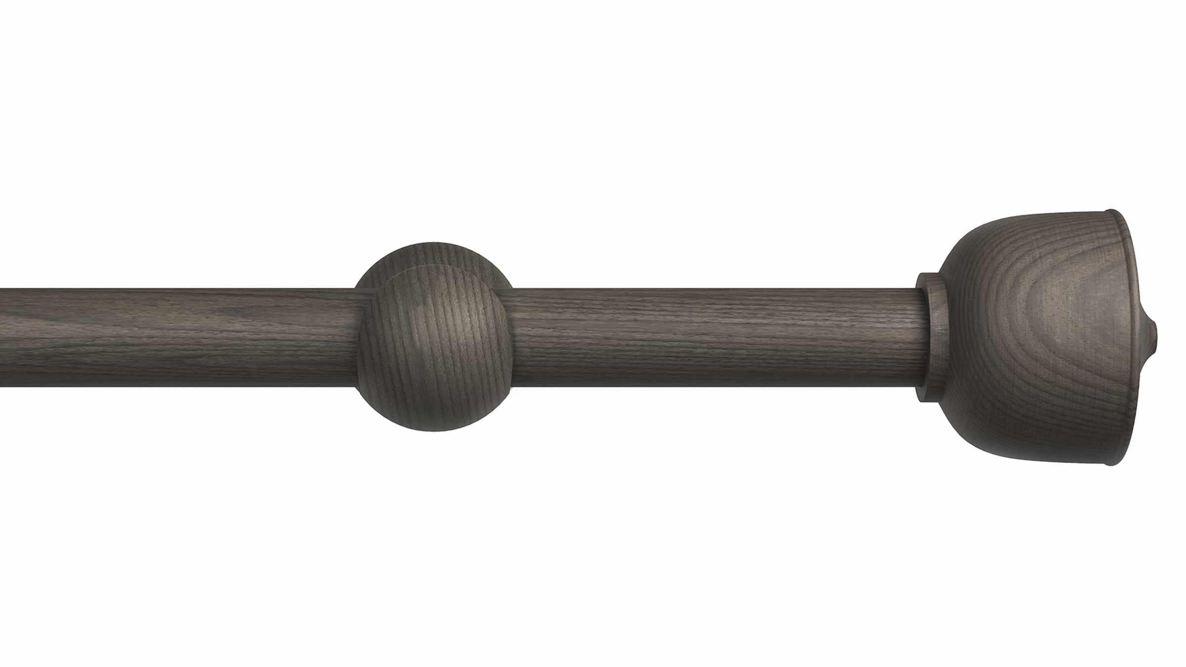 Wood Urn Finial Drapery Rod