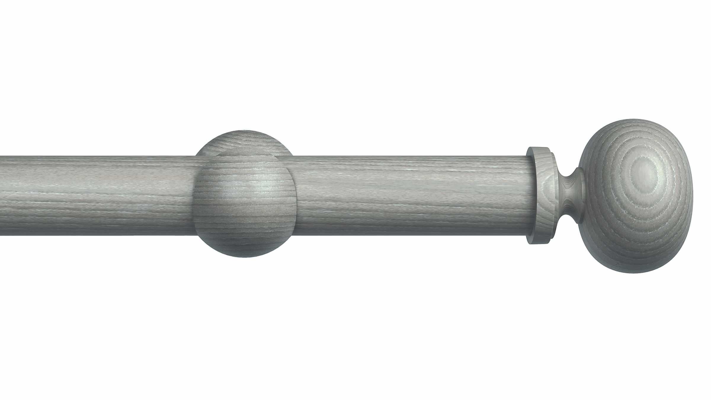 Wood Ball Finial Drapery Rod