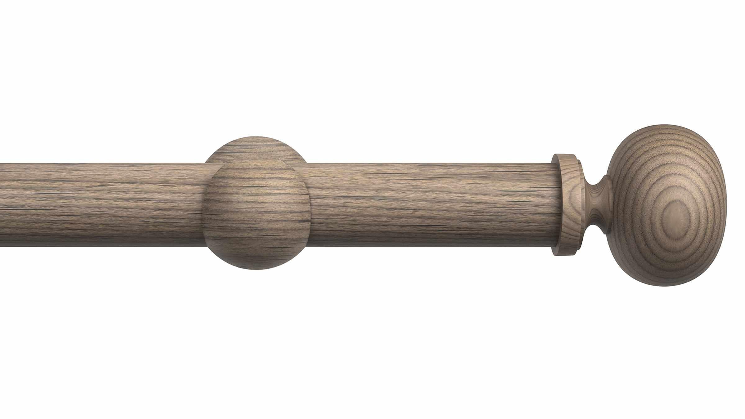 Wood Ball Finial Drapery Rod