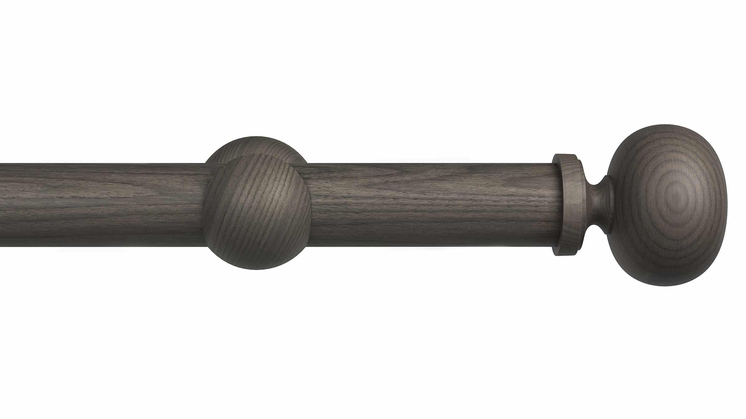 Wood Ball Finial Drapery Rod