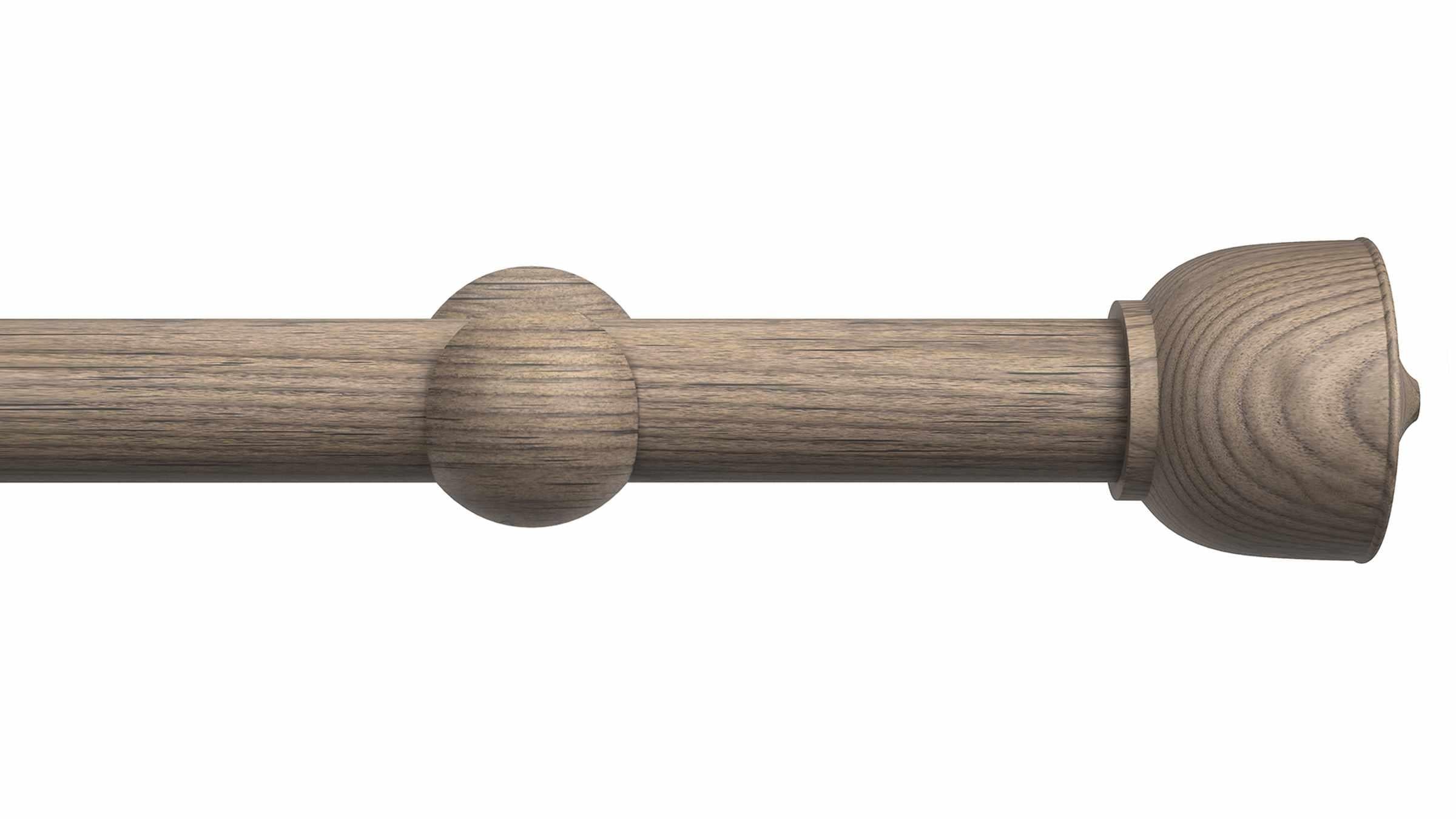Wood Urn Finial Drapery Rod