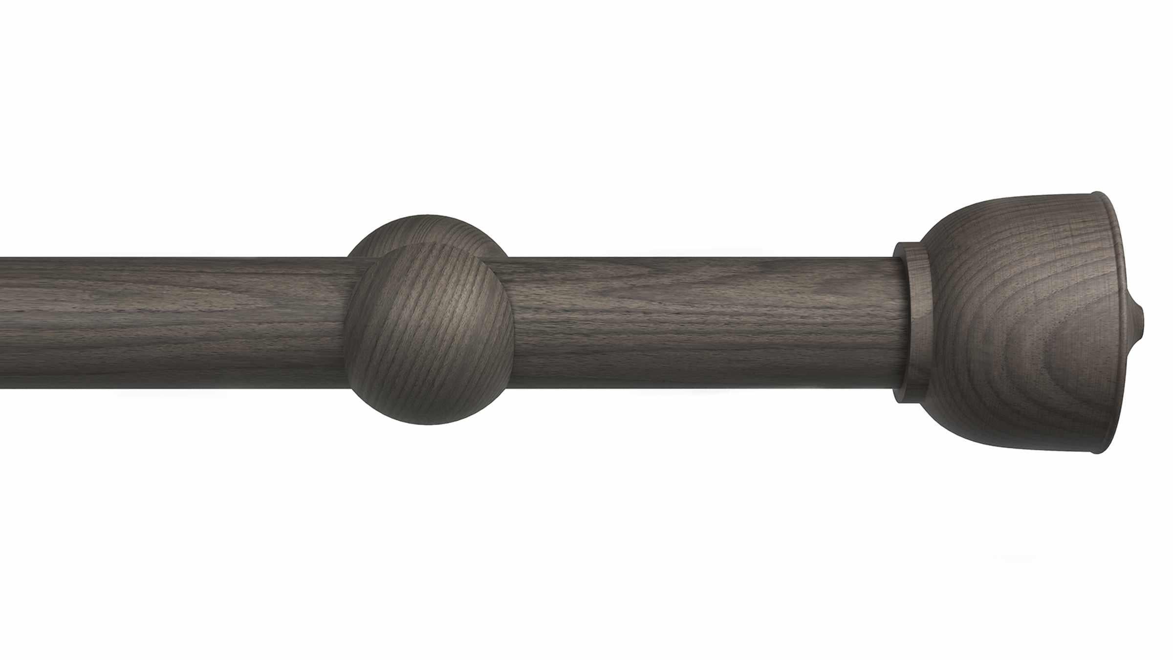 Wood Urn Finial Drapery Rod