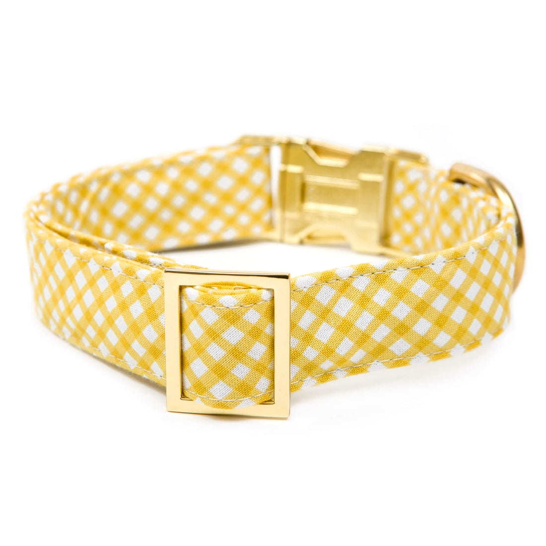 Daffodil Gingham Dog Collar (XS)