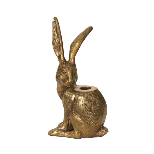 Golden Hare Candle Holder