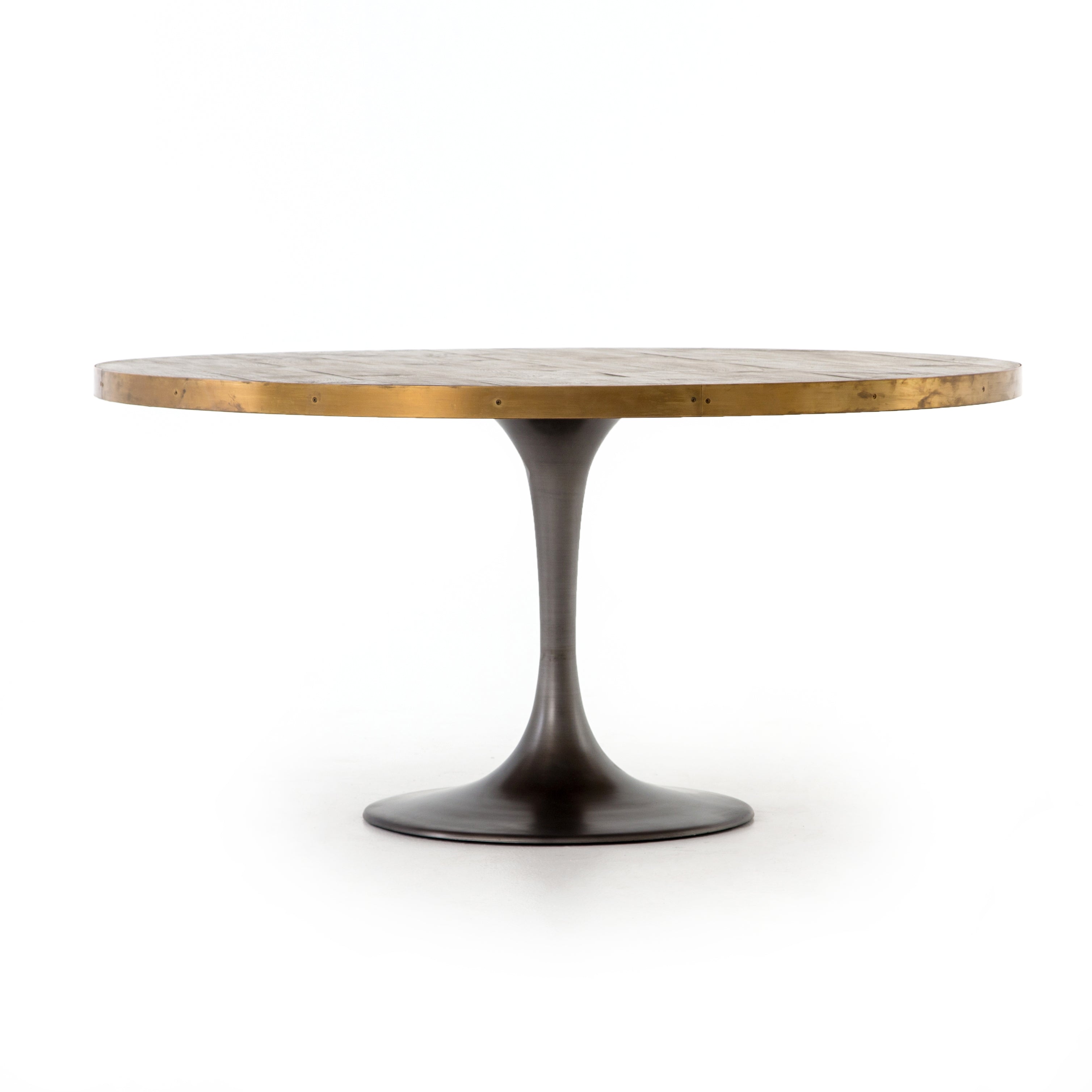 Burnt Oak Round Dining Table