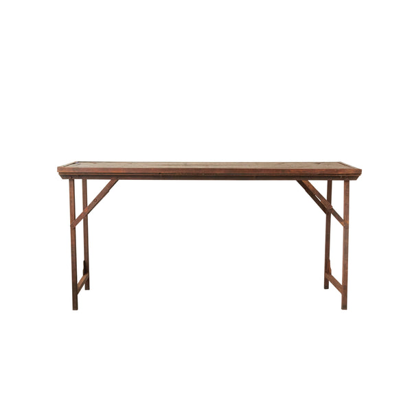 Wood and Metal Folding Tent Table