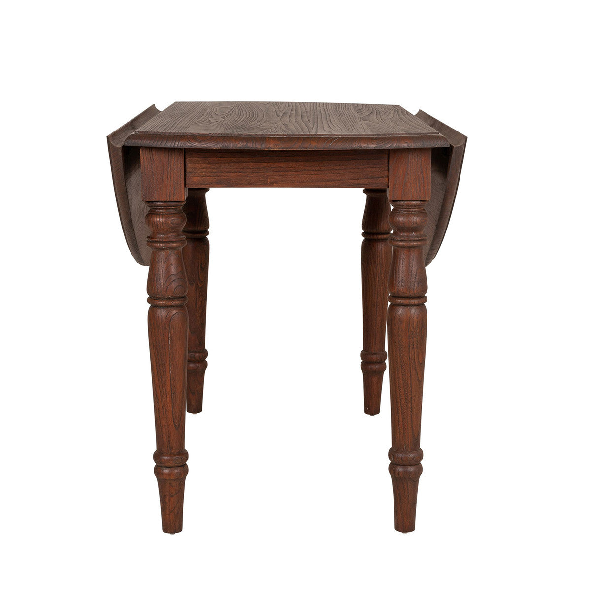 Dark Wood Rustic Drop Leaf Table