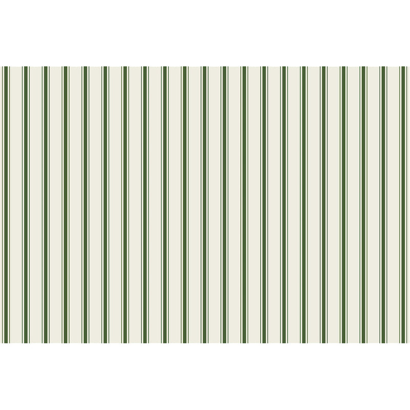 Green Stripe Paper Placemats