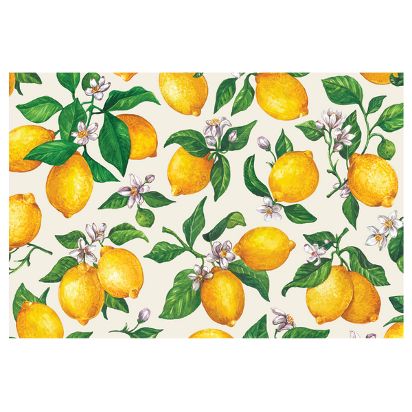 Lemons Paper Placemats
